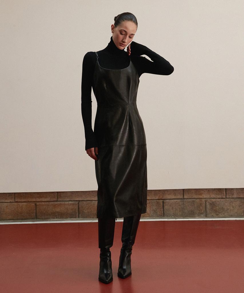Beleudemaleu Lambskin Bustier Midi Dress
