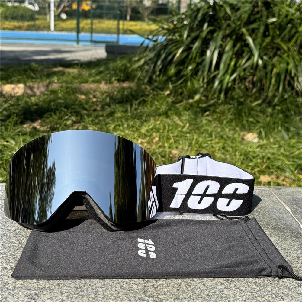 Magnetic Ski Goggles with Bag Double Layer Polarized Lens Skiing Anti-fog UV400 Snowboard Goggles Men Women Ski Glasses Eyewear