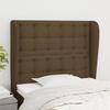 Vidaxl Wingback Headboard, Dark Brown, 103X23X118/128 Cm, Fabric