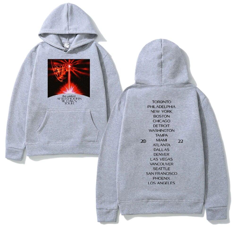 The Weeknd After Hours Til Dawn 2022 Moletom com capuz Hip Hop Music After Hours Til Dawn Concert Fashion Fleece Sweatshirt Pullover