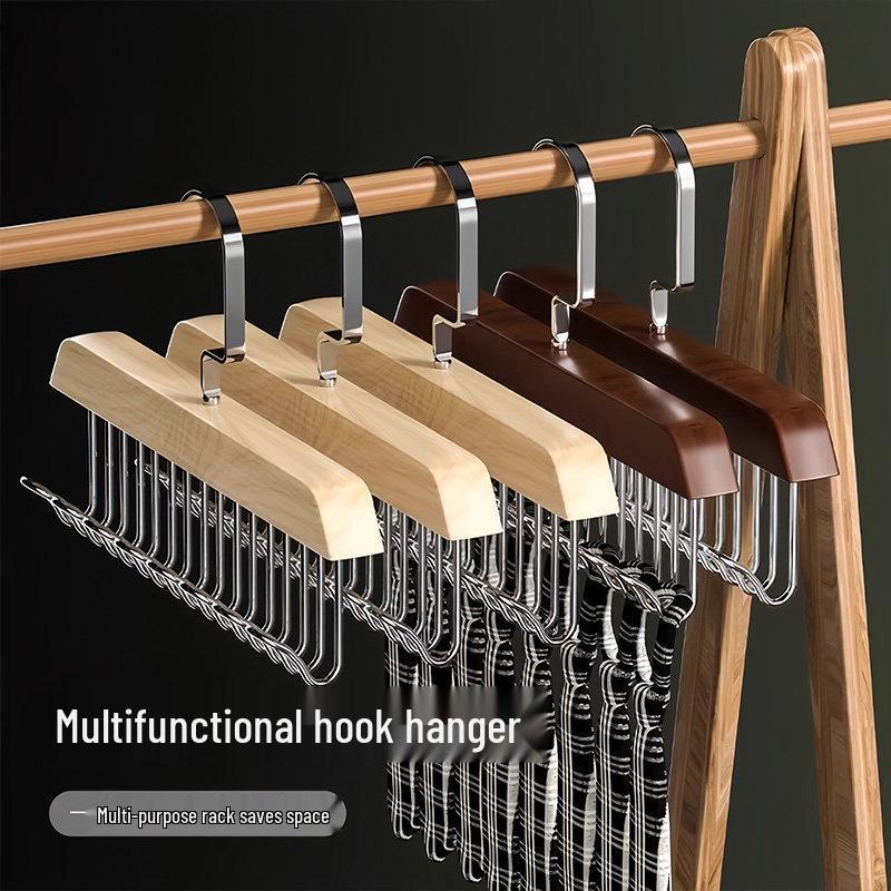 Multifunctional Wooden & Plastic Strappy Hanger for Underwear and Vests