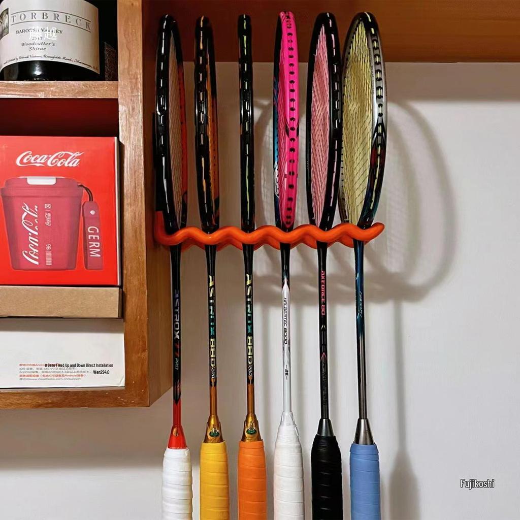 Wall-Mounted Racket Display: Badminton and Tennis Storage Hook