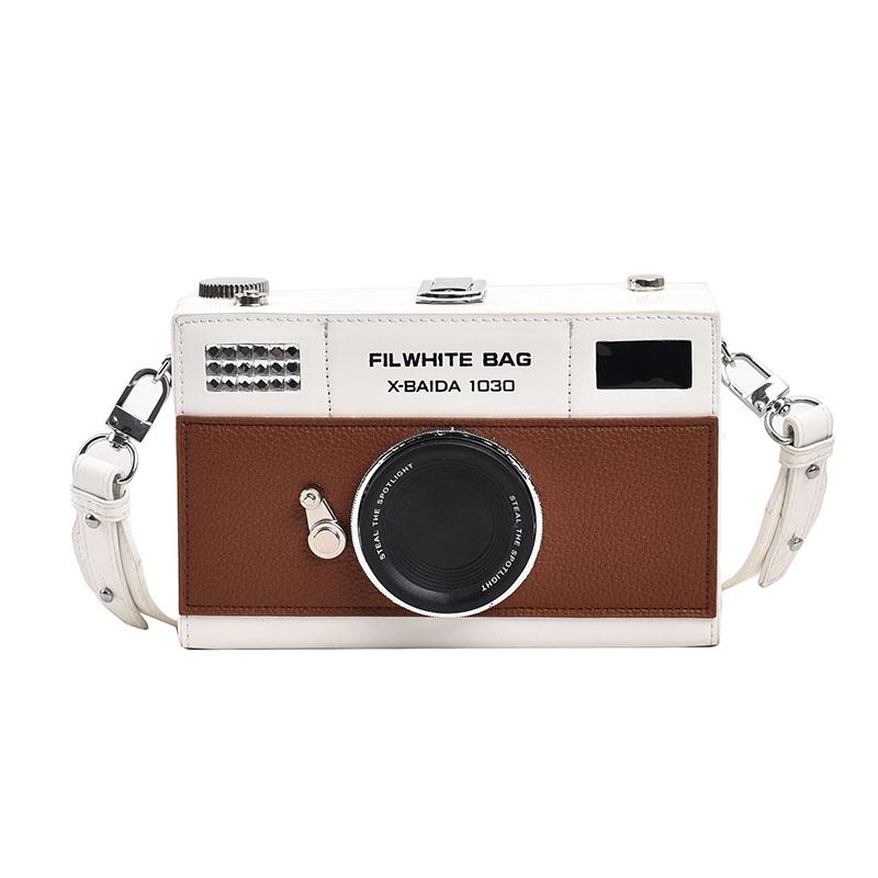 

Advanced Sense Retro Camera Shaped PU Box Unisex Crossbody Bags New Versatile Fashion Square Bag Casual Commuting Crossbody Bag
