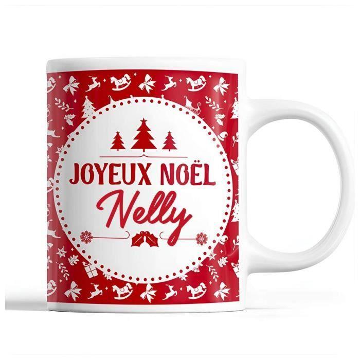 Mug - Nelly - Rouge - Céramique - 325 ml - Résistant lave-vaisselle et micro-onde