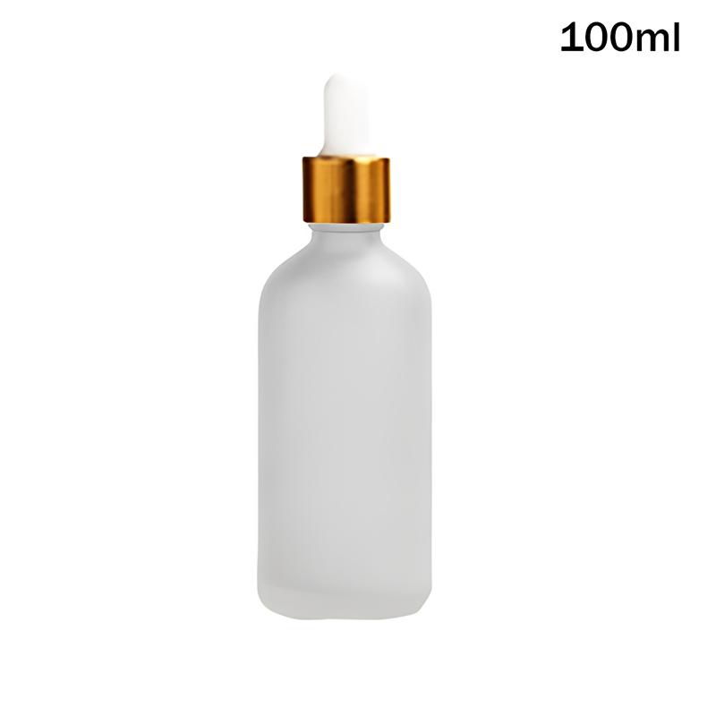 10/50/100ml Klare mattierte Glasflaschen Tropfflasche Lotionflasche Glas leere Flasche Wiederverwendbare Spenderflaschen