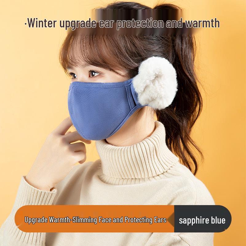 

Women s Winter Ear Muffs Mask with Eye Protection – Thick, Warm, Windproof, and Cold-Resistant. One Size