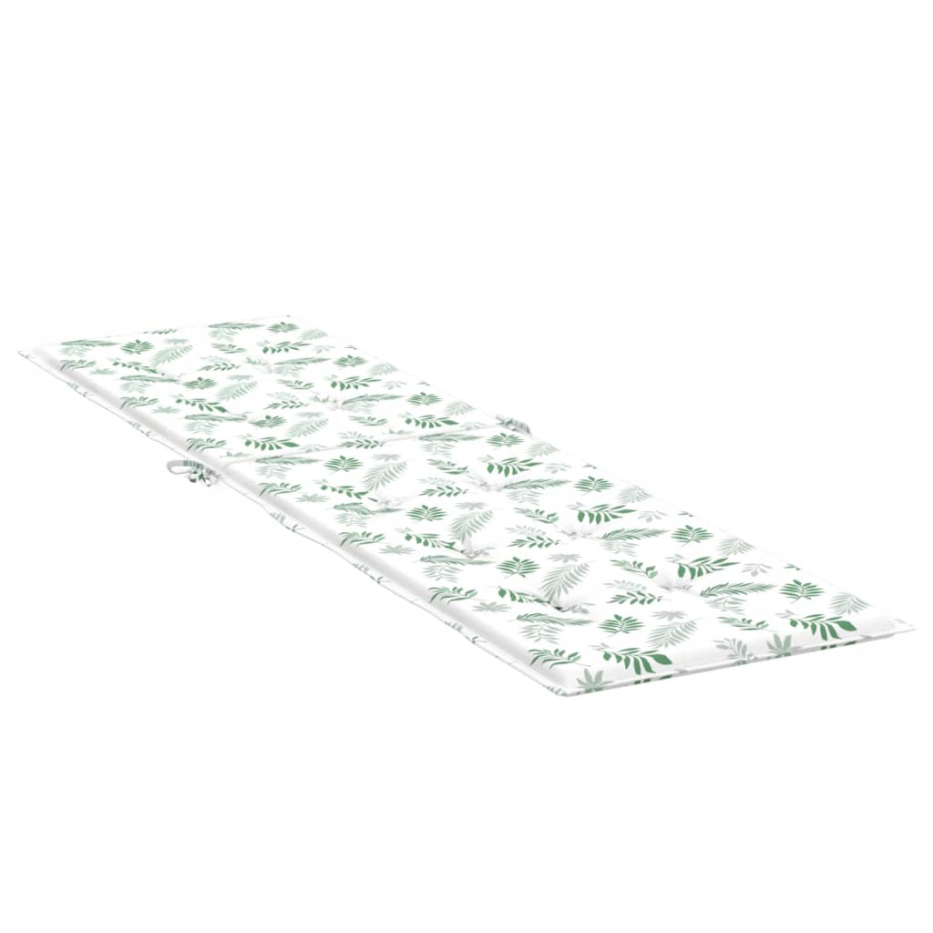 Lounge Chair Cushion with Leaf Pattern Oxford Fabric