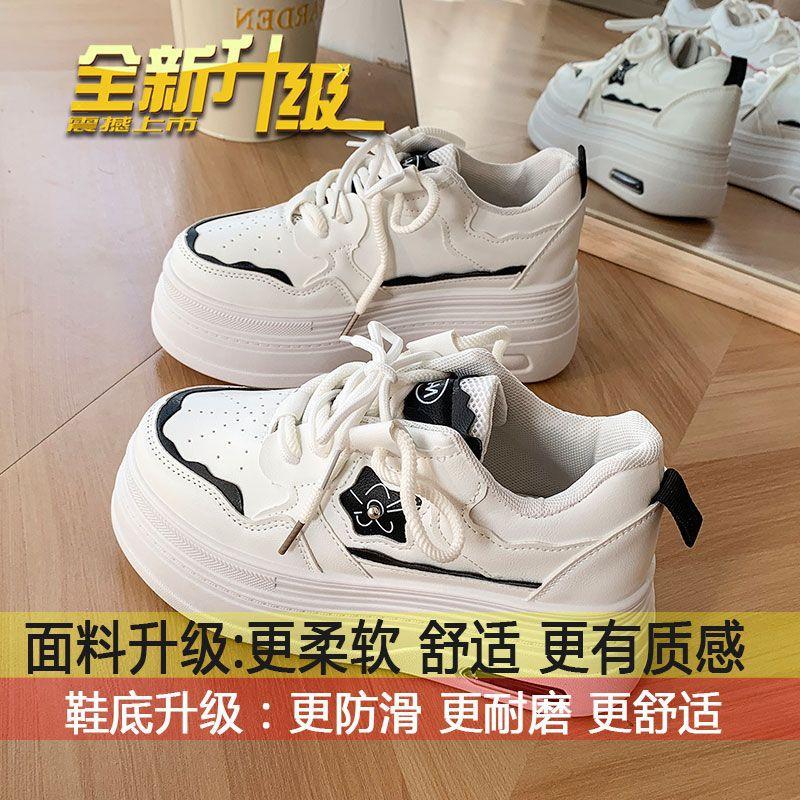 

Niche platform sports little white shoes women s ins2025 spring new versatile small height increase muffin board shoes 35