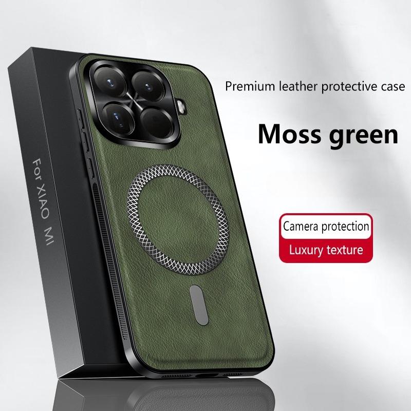 Case For Xiaomi 15T Pro PU Leather Wireless Charging Magnetic Shockproof Case For Xiaomi 15T 15TPro 14T Pro Phone Protect Cover