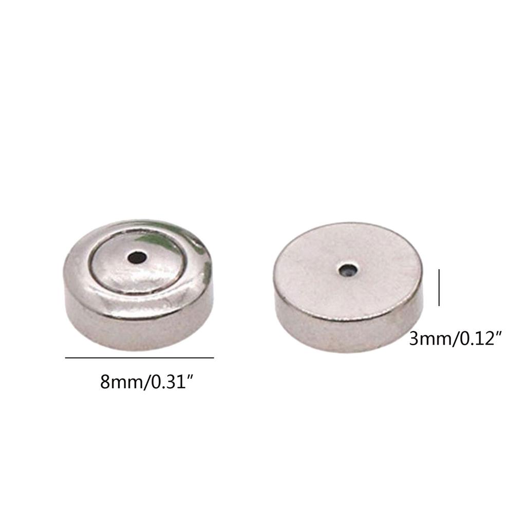 4PCS Dics Earring Backs for Studs Heavy Earrings Earring Backs for Droopy Ears Push Pierced Stainless Steel Earring Plug