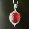 Jewelry Ice Seed Fluorescent Corundum Pendant Ring Stud Earrings Geometric Bare Body Jade Pendant Set