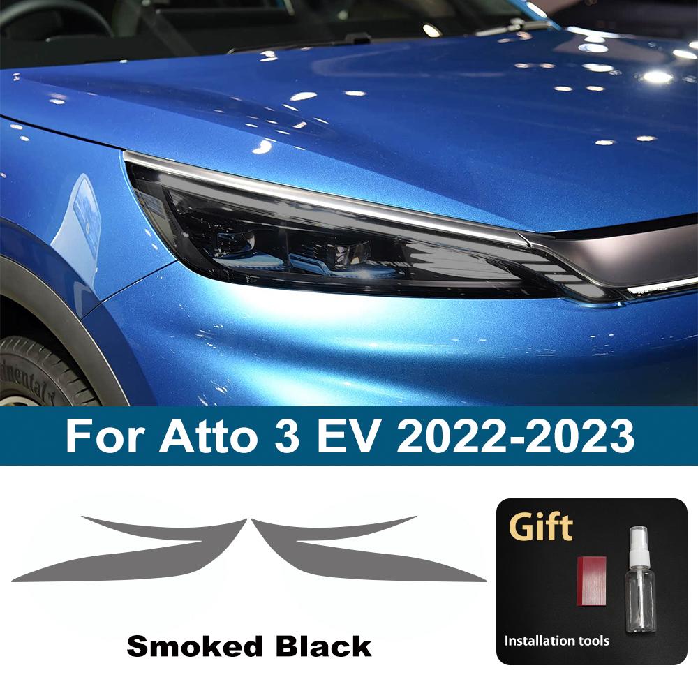 

Smoke Black Pre Cut Car Headlight Protective Film For BYD Atto 3 EV 2026-2026 TPU PPF High-Gloss Anti-Scratch Vinyl Wrap Film For Atto 22-23 SMK
