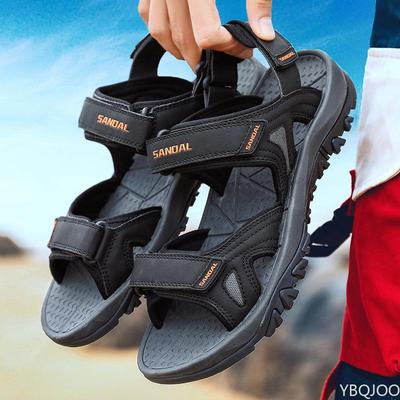 Sandali da Uomo 2025 Scarpe Casual da Spiaggia e Mare Sandalo da Uomo Estivo Maschile Nuove Ciabatte Indossabili Vera Pelle Infradito da Uomo