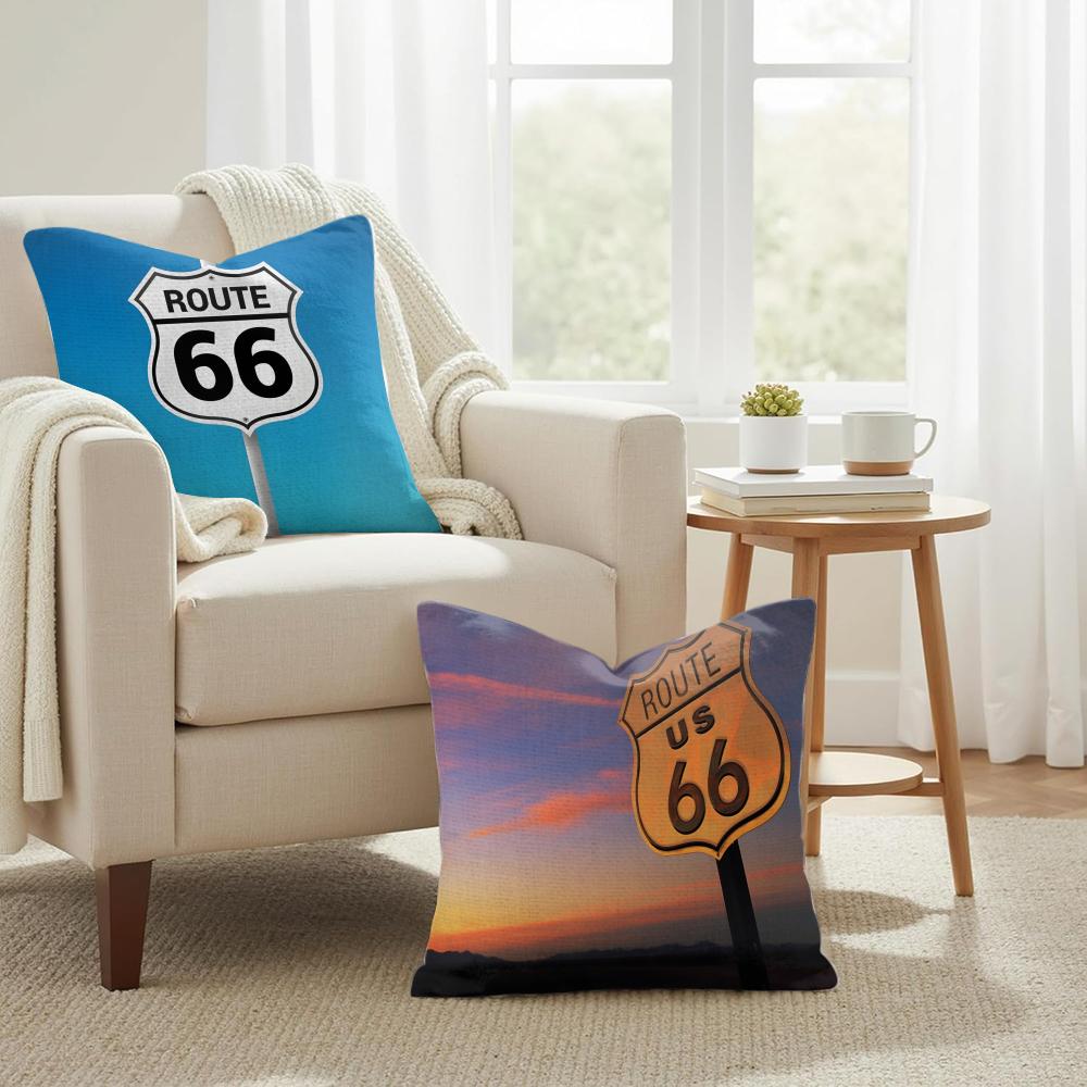 RRoute Retro Cushion Cover Natural Linen Organic Fabric DoubleSided Printing Couch Pillow Covers Home Decor