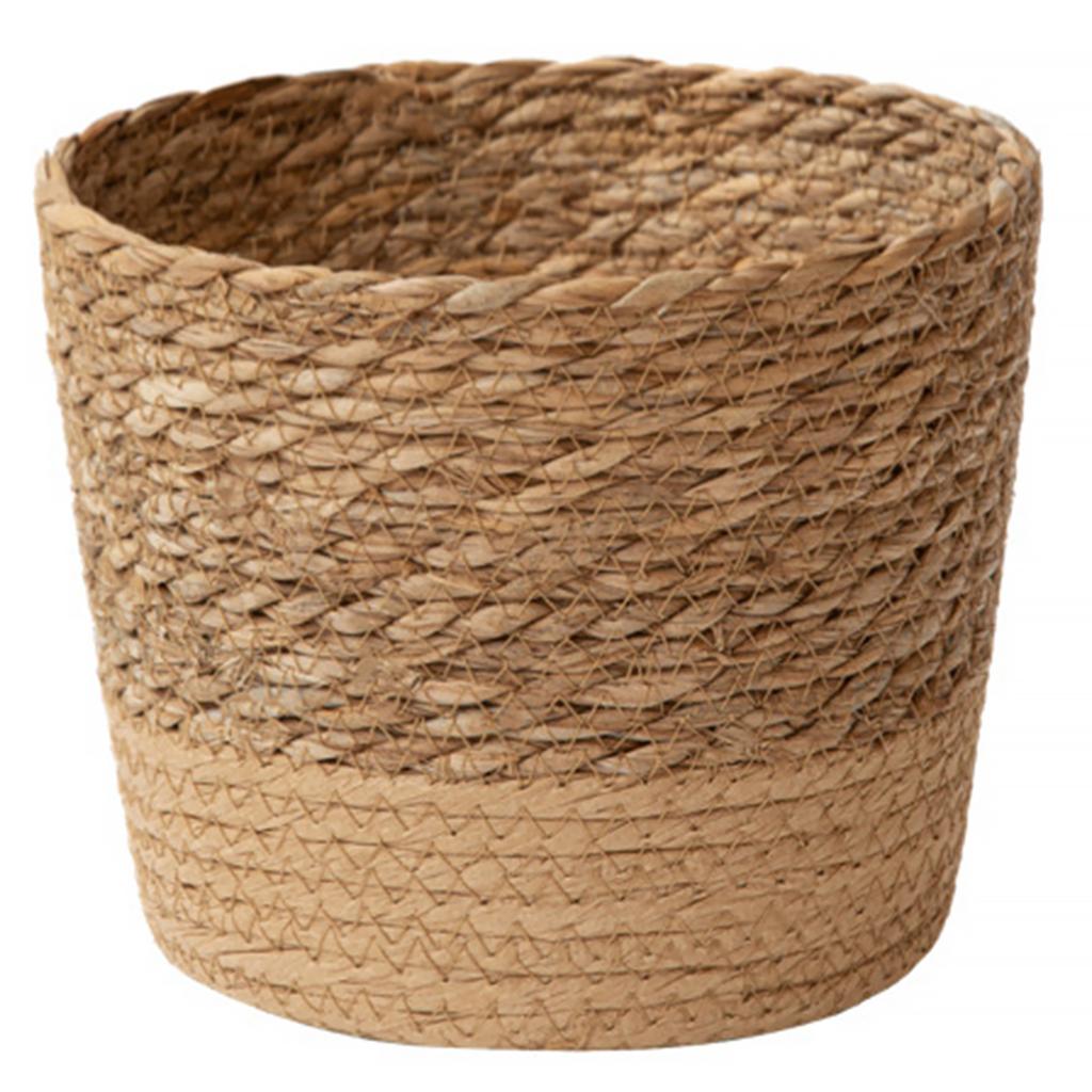 Plant Organizer Flower Pots 3 Size Desktop Indoor Outdoor Planter Woven Seagrass Baskets Decorative for Home Garden Container