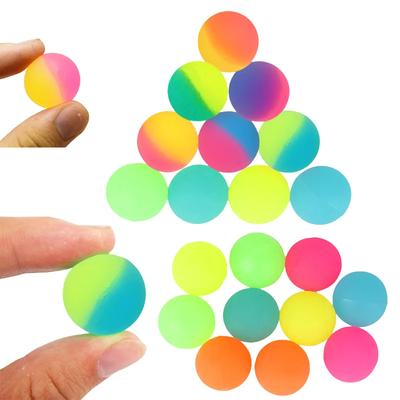 Fun High Bounce Toy Balls Kids Gift Party Favor Decoration Kids Bouncing Ball Pattern  Two-Color Bounce Ball Birthday Gift