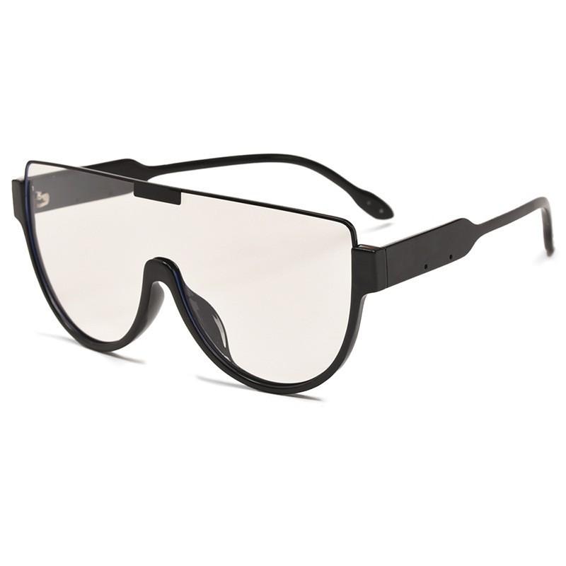 Sunglasses For Women With Big Faces Sunglasses For Men Fashionable One-piece Large Frame, Trendy Slimming 86395