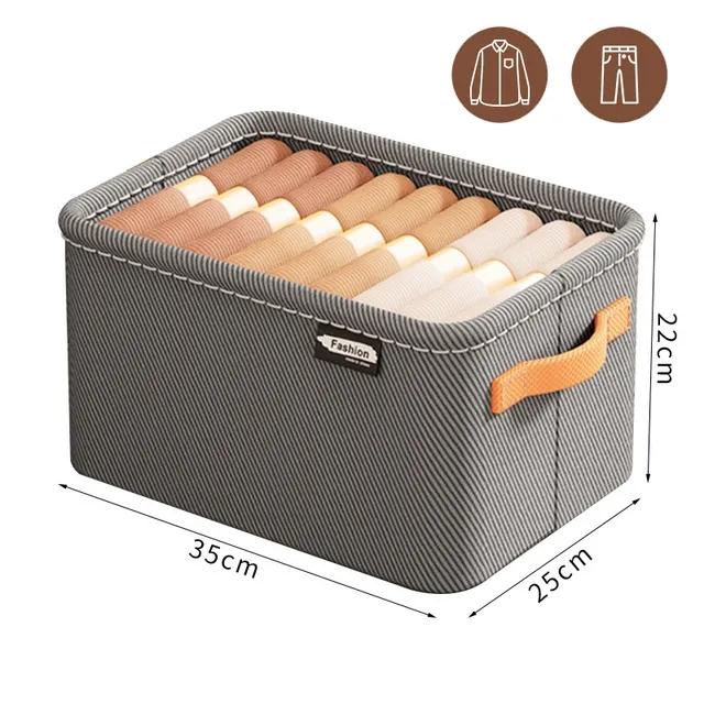 Household Clothing Pants Storage Box Foldable Large Capacity T-Shirt Sweater Storage Wardrobe Drawer Clothing Storage Box