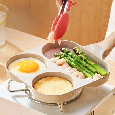 Cuiseur à œufs au plat Poêle à frire divisée Mini crêpes Grille de cuisson facile à nettoyer pour