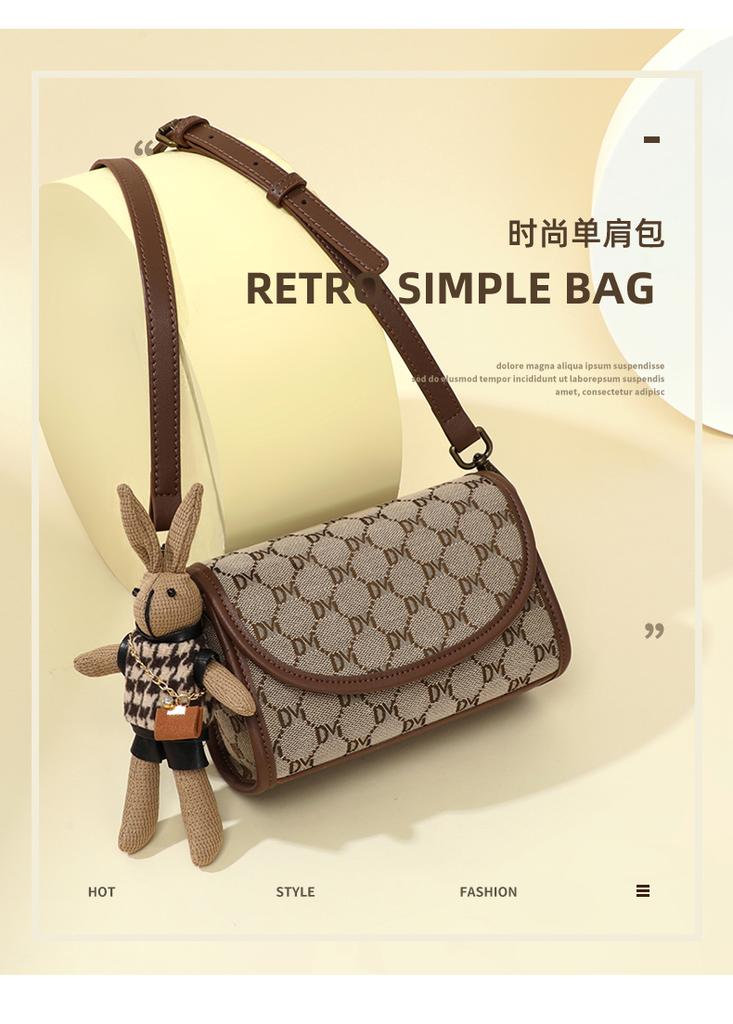 Ladies' new handbag, crossbody bag, high-end and trendy, paired with light luxury small bag, shoulder bag