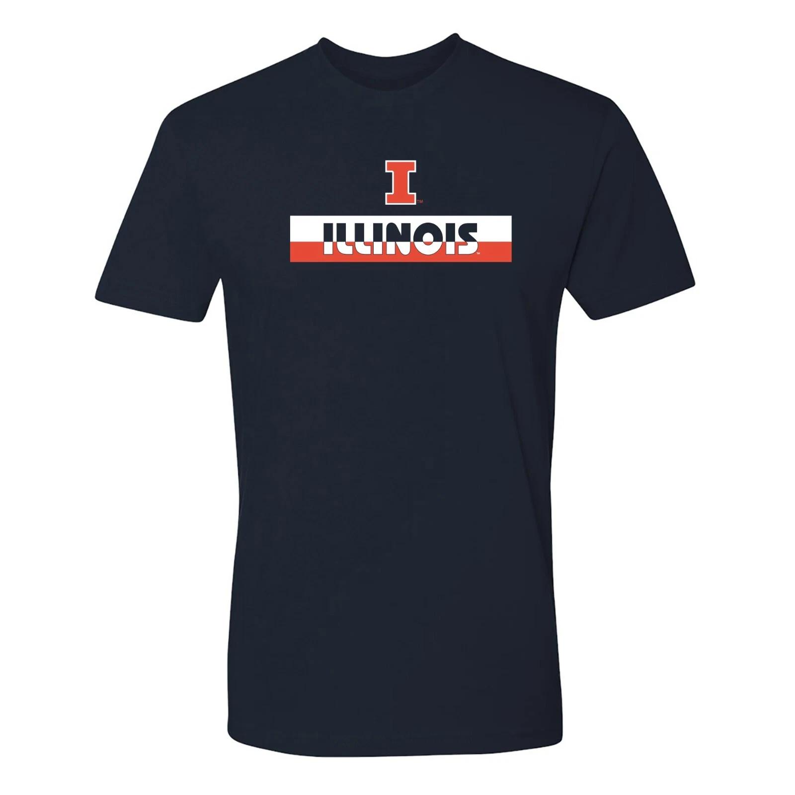Illinois Fighting Illini Split Bar NLA T-Shirt - Midnight Navy 4XL
