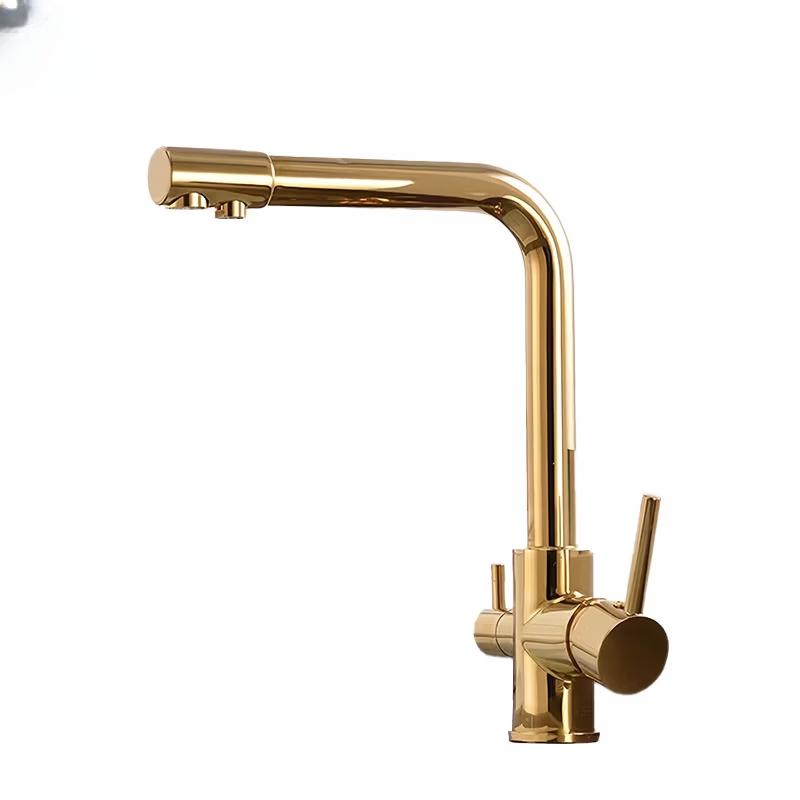 

TLXT Gold Hot & Cold Water Purifier Kitchen Faucet
