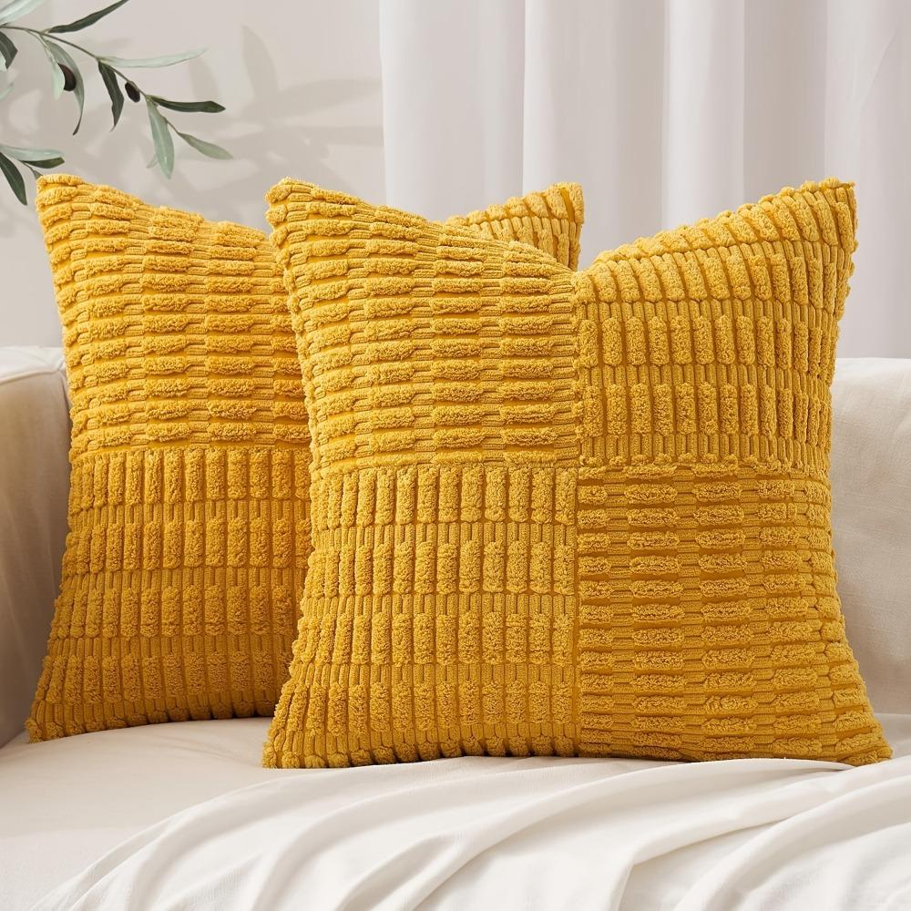 

Textured Throw Pillow Covers Super Soft Lumbar Pillow Cover Plush Pillowcase Living Room