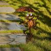 Rusty Frog Garden Stake Cute Frog Holding Umbrella Yard Art Stake Iron Outdoor Ornament for Lawn Flowerbed Courtyard Decor