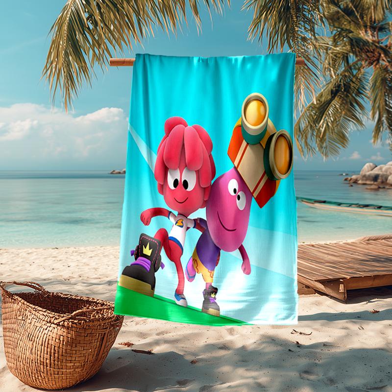 Ultra-Soft Beach Towel with Jelly Jamm Theme,Ideal for Pool - Camping, Diving - Perfect Travel Essential, Vibrant Beach Towel.