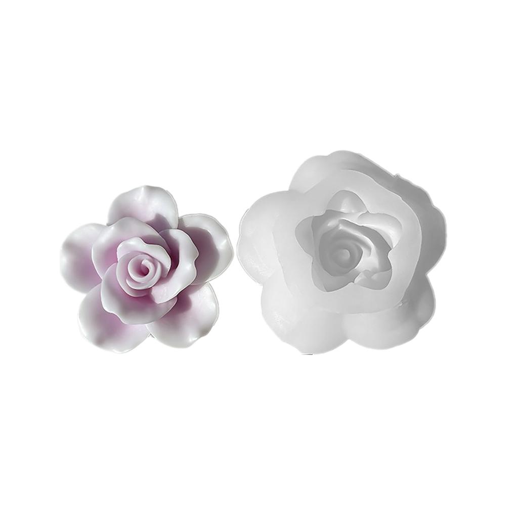 DIY Craft Molds 3D Simulated Flower Moulds DIY Project Molds Flower Shape Candle Molds Suitable for Crafts and Baking