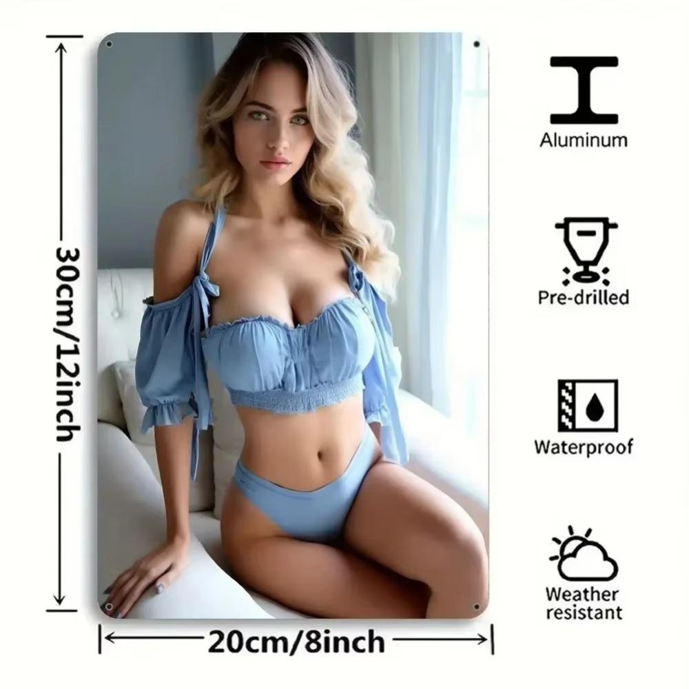 Bohemian Vintage Metal Tin Sign Wall Art Decor 8x12 Inch Rustic Kitchen Bathroom