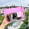 Transparente wasserdichte Reise-Kosmetik- und Snacktasche aus PVC - Großes Fassungsvermögen