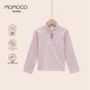 MOMOCO Girls' Pink Korean New Chinese Style Long-Sleeve T-Shirt