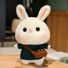 Weiches Kaninchen Lalafanfan Kaninchen Café Mädchen Plüschtier Niedlich 30cm Kawaii Lalafanfan Puppe mit Brille mit Kleidung Spielzeug Geschenk