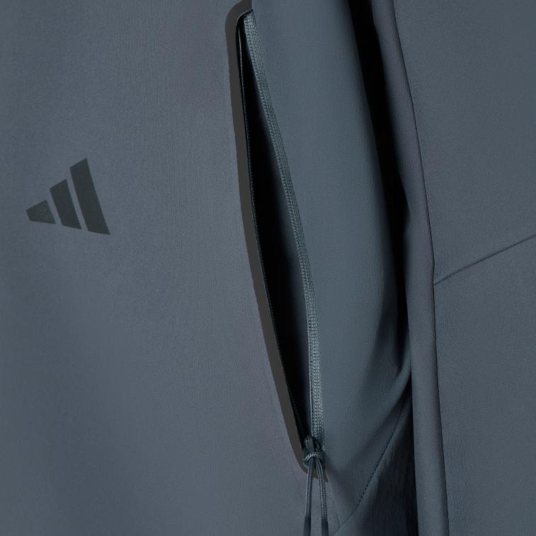 Men's Adidas Jackets Men's Asphalt Gray Hooded Non Detachable Moderate