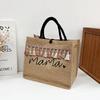 Bag Women's 2025 New Large Capacity Women's Handbag Fashion Linen Su Printed Tote Bag