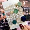 5Pcs/Set Fashion Smiley Pearl Hair Clip For Women Girl Geometric Acetate Barrettes Hairpin Headwear Hair Accessories  Trendy
