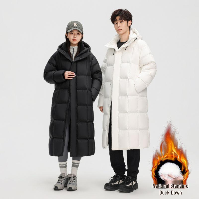 Unisex Mid-Length Thickened Windproof Down Jacket