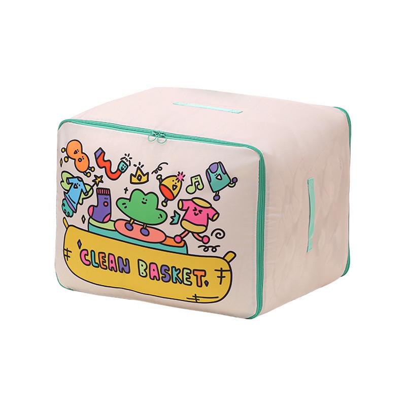 Cotton Quilt Storage Bag With Sealing Closure For Bedroom Organization And Travel Use