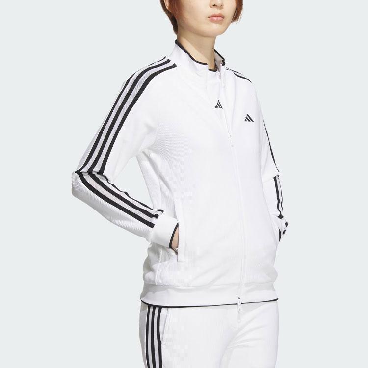 Adidas Aeroready 3-Stripes Color Block Golf Long Sleeve Jacket Women Jacket White IK9793
