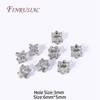 2 Types 18K Gold Plated Brass Metal Spacer Beads Double Side Flower Beads Caps High Quality Bracelet Beads DIY Jewelry Accessory