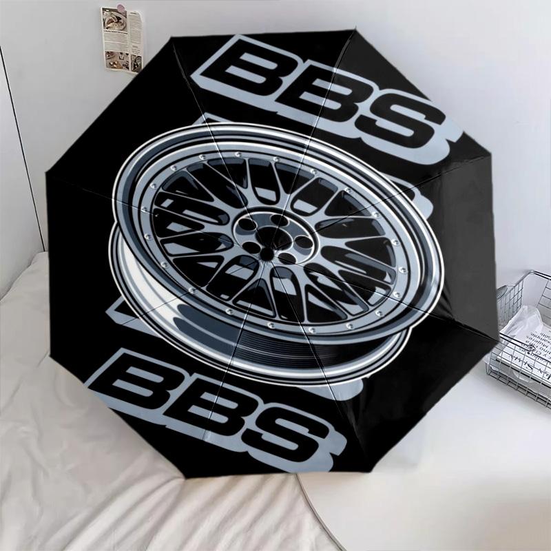 BBS Wheels: Precision Style Folding umbrella Portable travel printing Sun umbrella Three folds