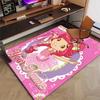 Princess Strawberry Design Area Rug Personalized Name- Non-Slip, Soft & Cozy Floor Mat for Living Room, Office - Indoor/Outdoor Carpet