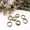 500 Sets 10.5mm Dual-Tone Metal Rivet Eyelets With Hand Press Plier Shoes Bags Leathercraft DIY