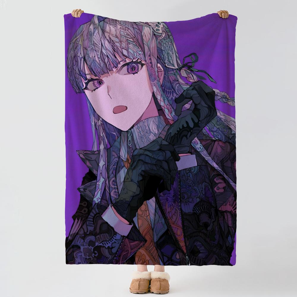 Game DDanganronpa Throw Soft Warm Flannel Blanket Multiuse Throw for Bed Sofa Office Air Conditioning Nap Blanket