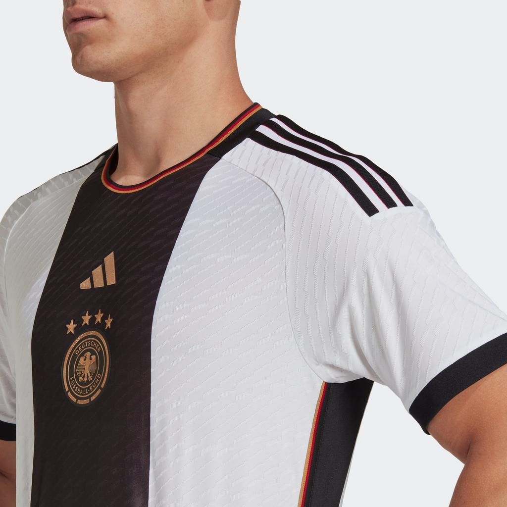 Adidas Deutschland 2022 Authentisches Heimtrikot Weiß Herren Streetwear HF1693