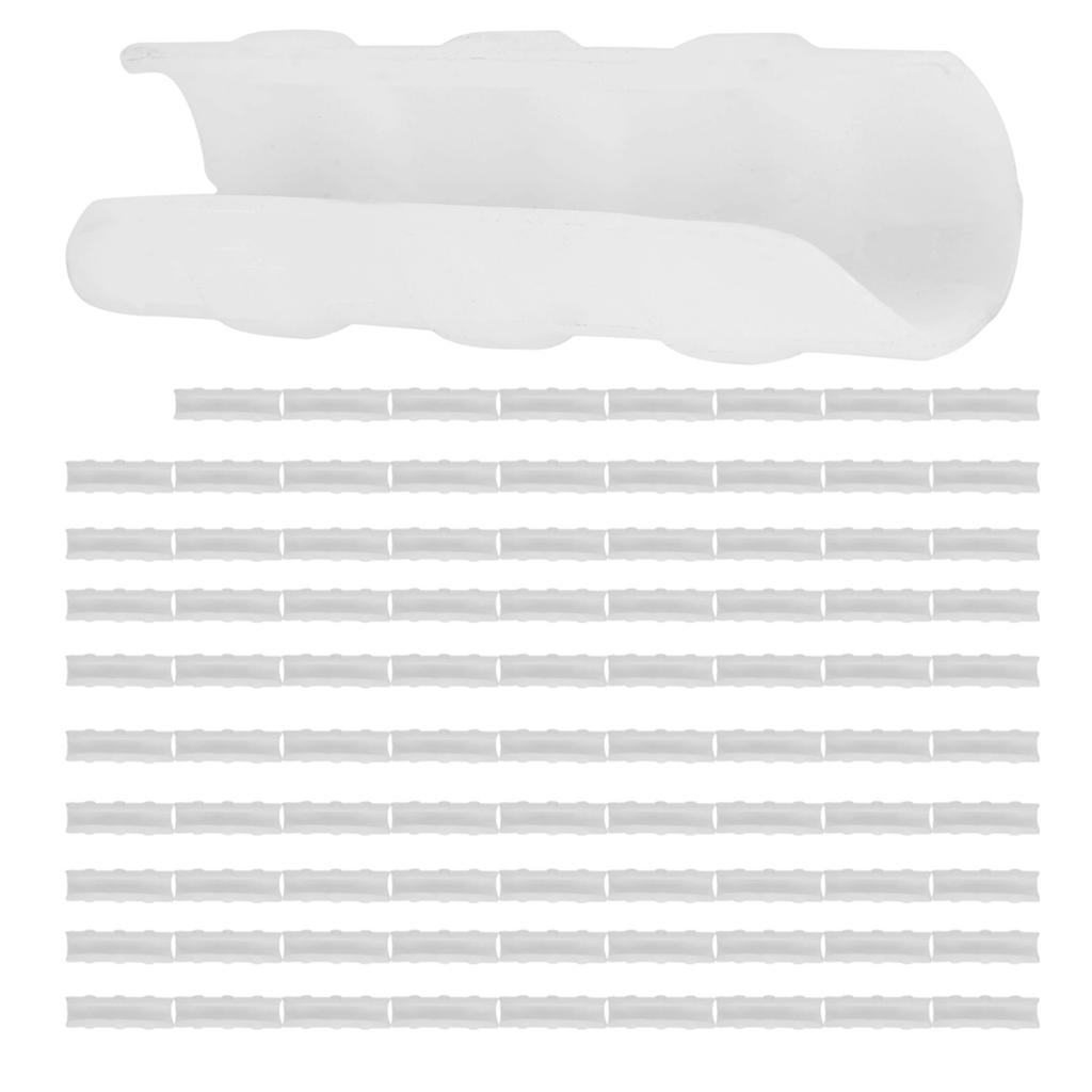 100pcs Greenhouse Frame Pipe Clip Clamp Garden Film Sunshade Net Fixing Clamp Connector22 ? White