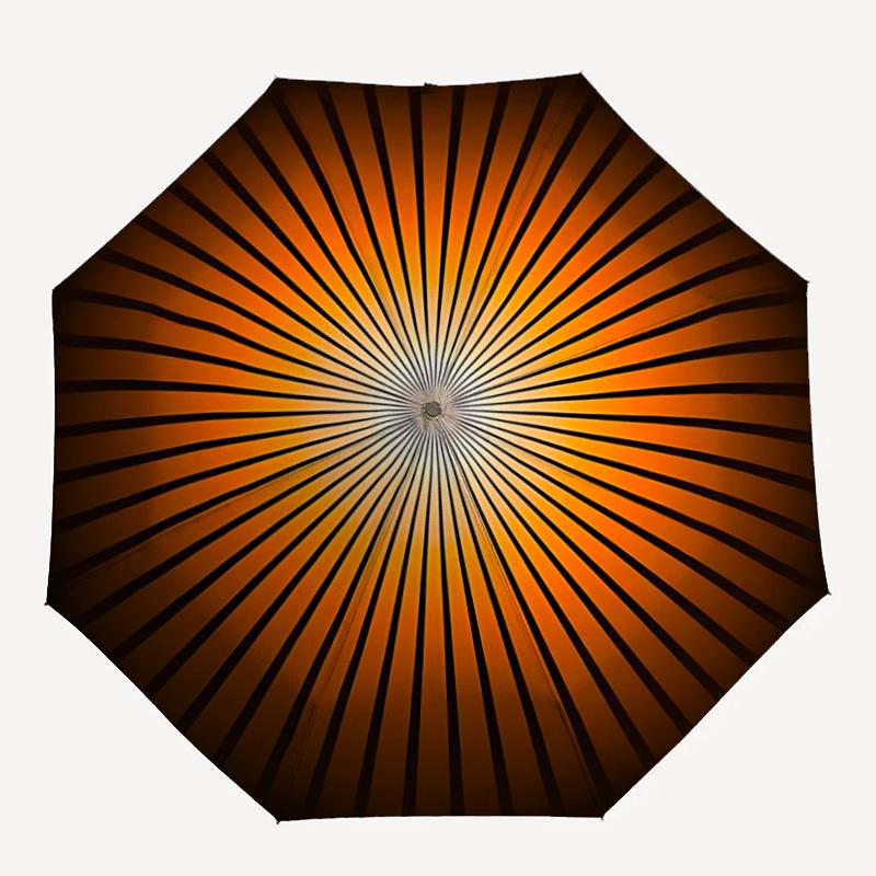 1pc Sunburst Pattern Automatic Umbrella Portable Home Essential Umbrella, Iron Umbrella Structure Suitable for All Seasons Yy251123172