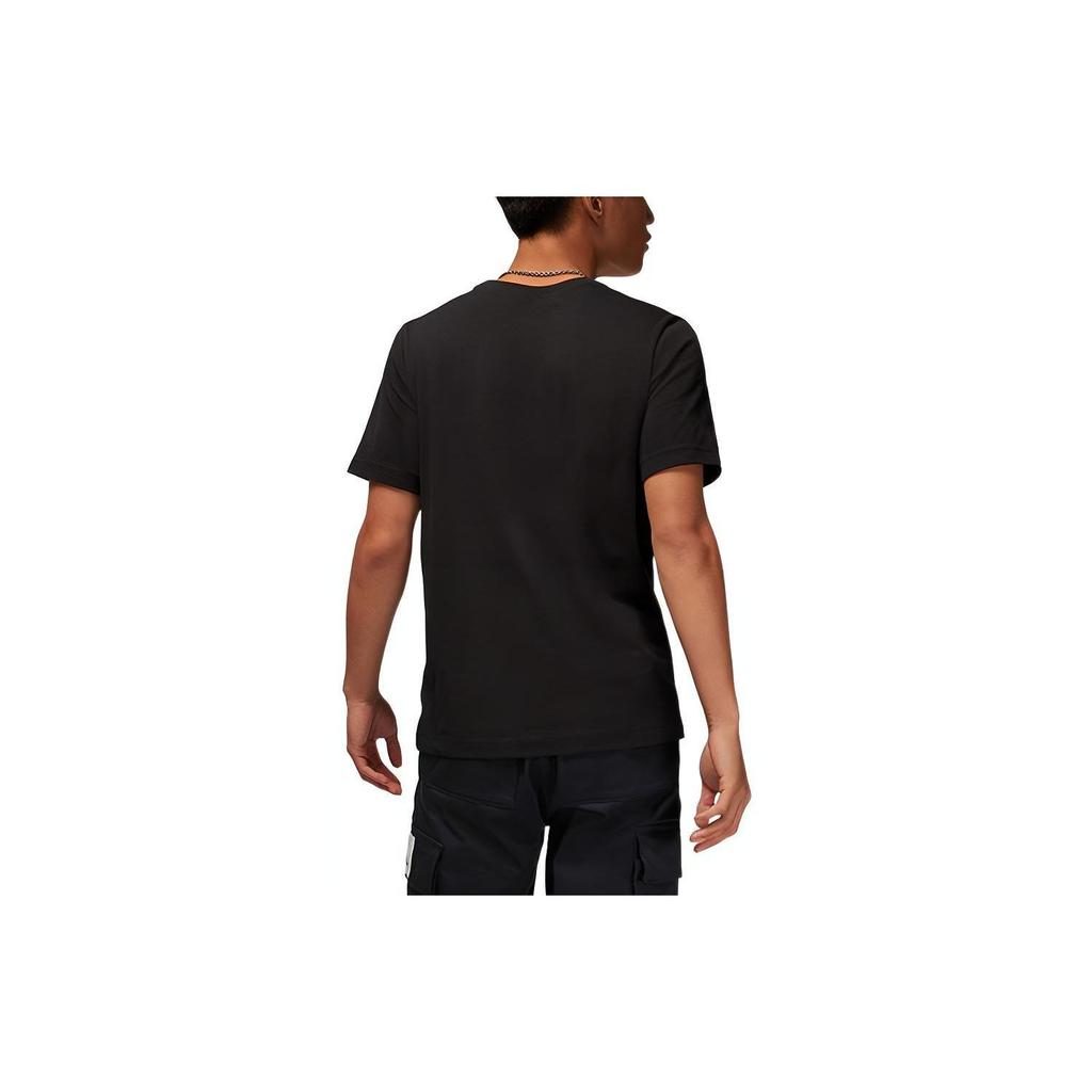 Jordan Minimalistisches lässiges Kurzarm-T-Shirt mit großem Logo-Aufdruck für Herren Oberteile Schwarz DQ7377-010