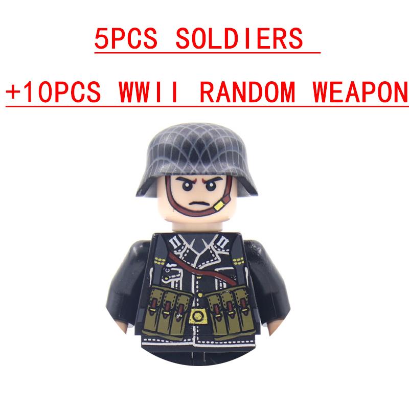 25/50/100 Stück Soldat Polizei Gangster WW2 Armee Militär Waffen SWAT Pistole Bausteine Figur Zubehör Modell Stein Spielzeug